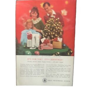 Vintage 1962 Bell Telephone It’s For You It’s Christmas Ad Advertisement